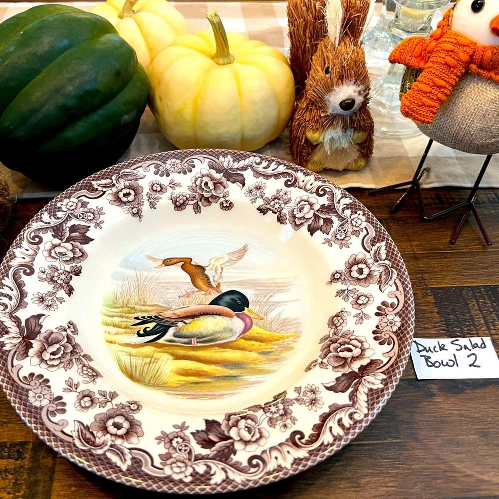 Spode Woodland Duck Salad/Soup Bowl- Never Used!